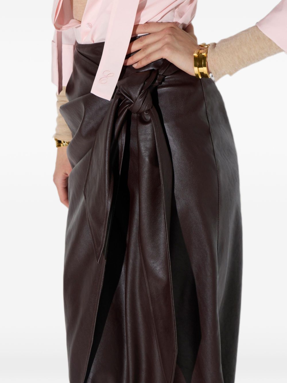 Elisabetta Franchi GO21866E2 Gonna Midi Marrone Donna