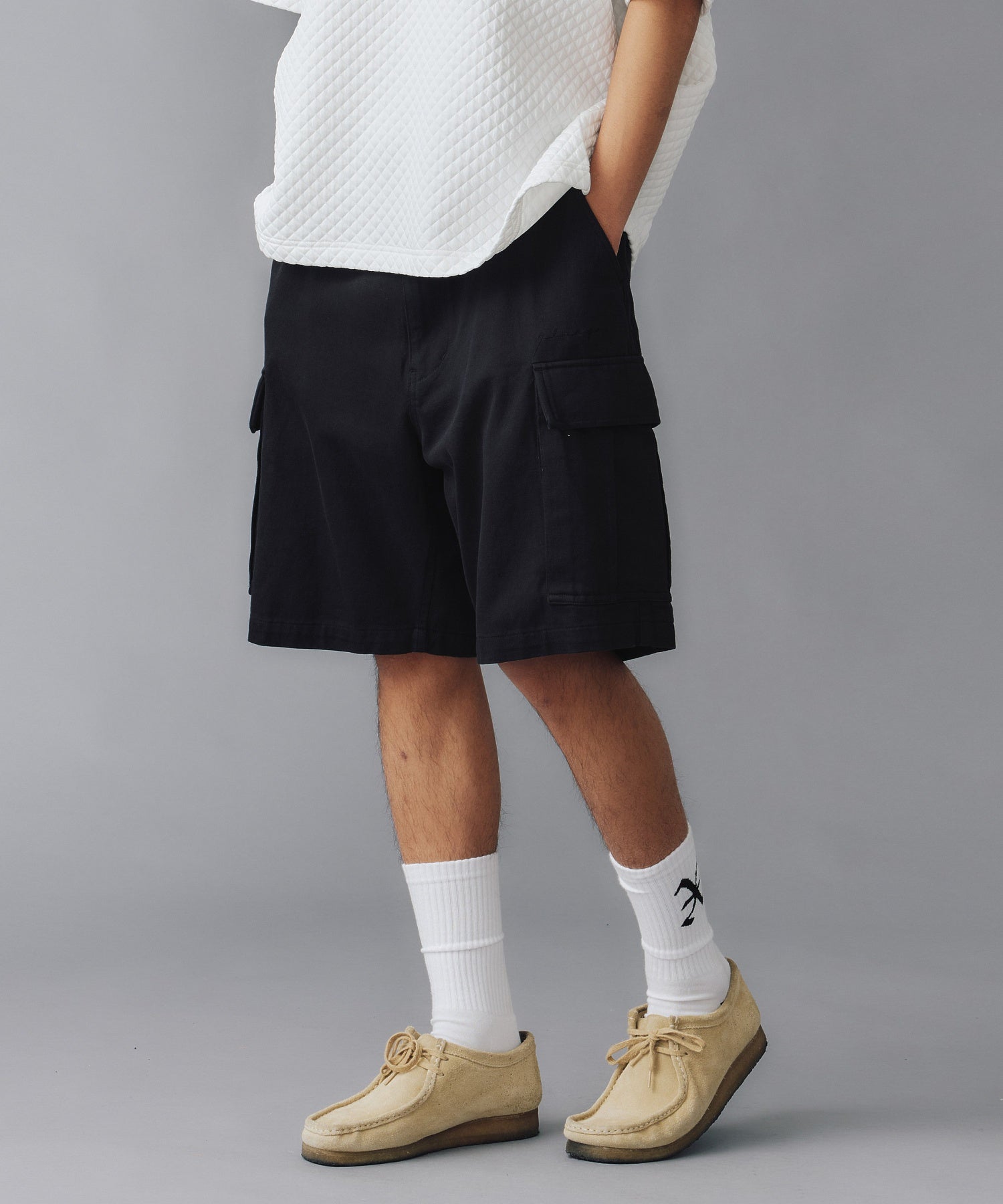 X-Large Embroidered Logo Cargo Pantaloncini Cotone