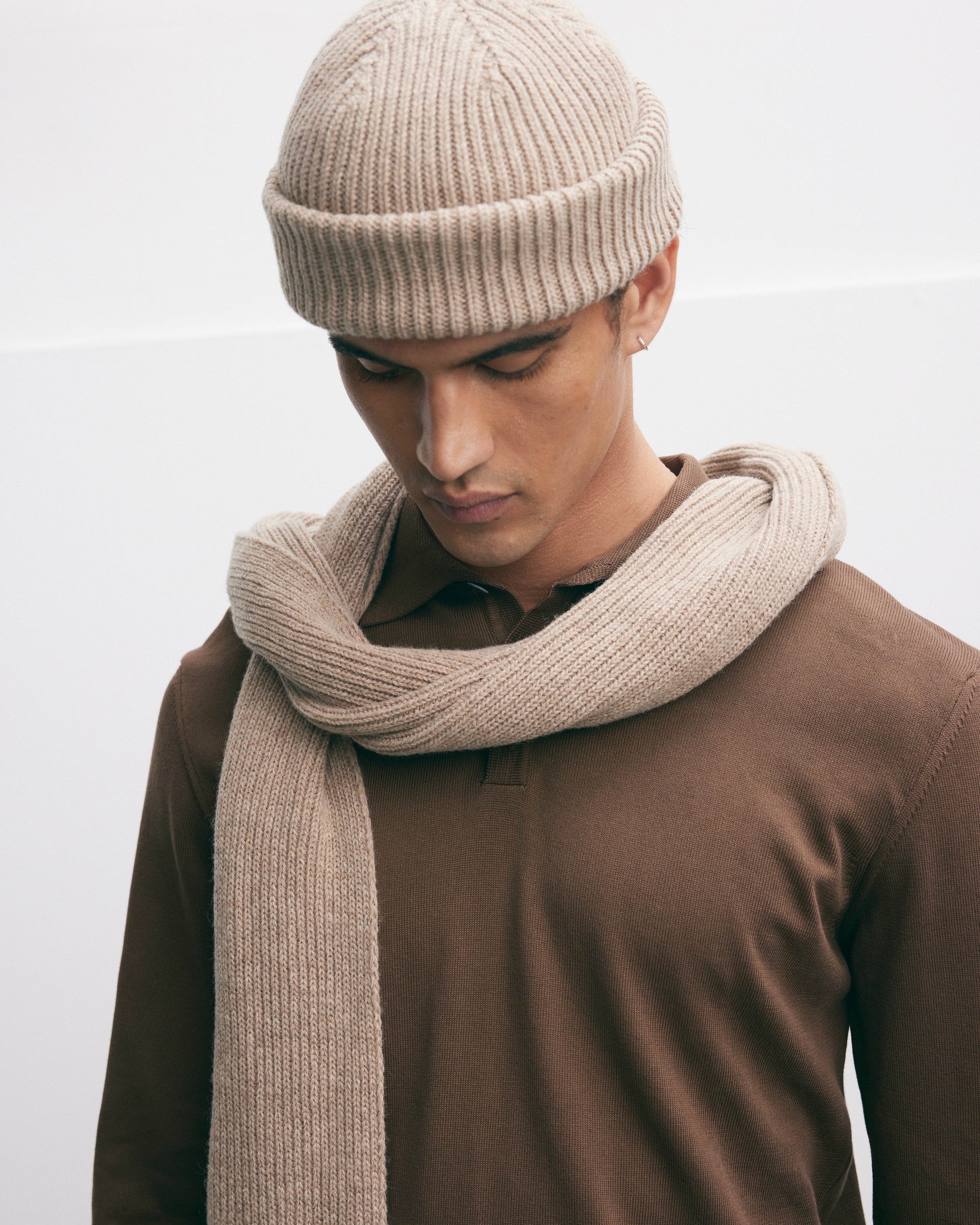 GOODPEOPLE Xami Berretto Lana Beige Caldo