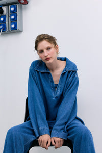 The New Society TNS Tencel pantalone donna denim medio