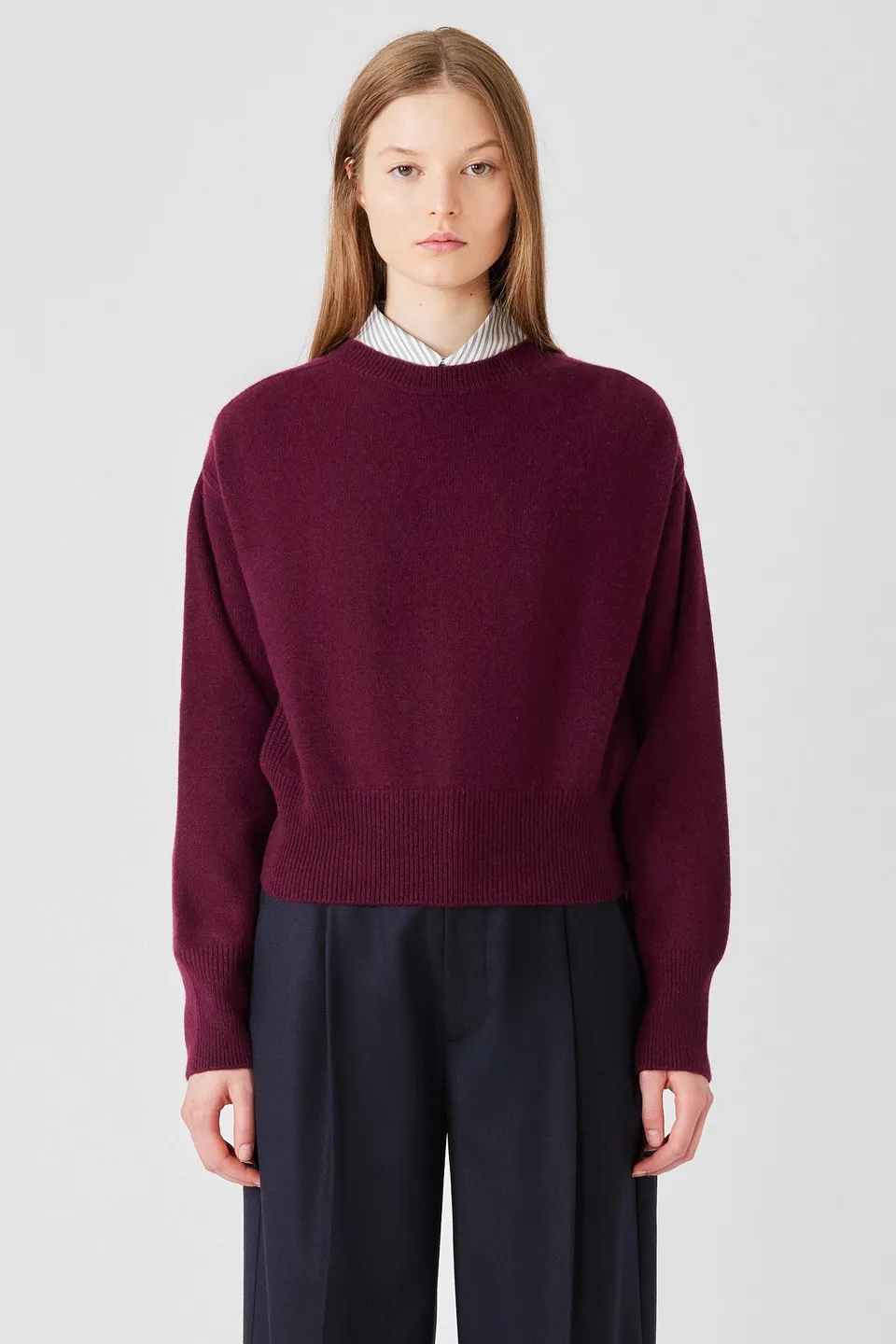 Sa Su Phi Lea maglione girocollo cashmere bordeaux