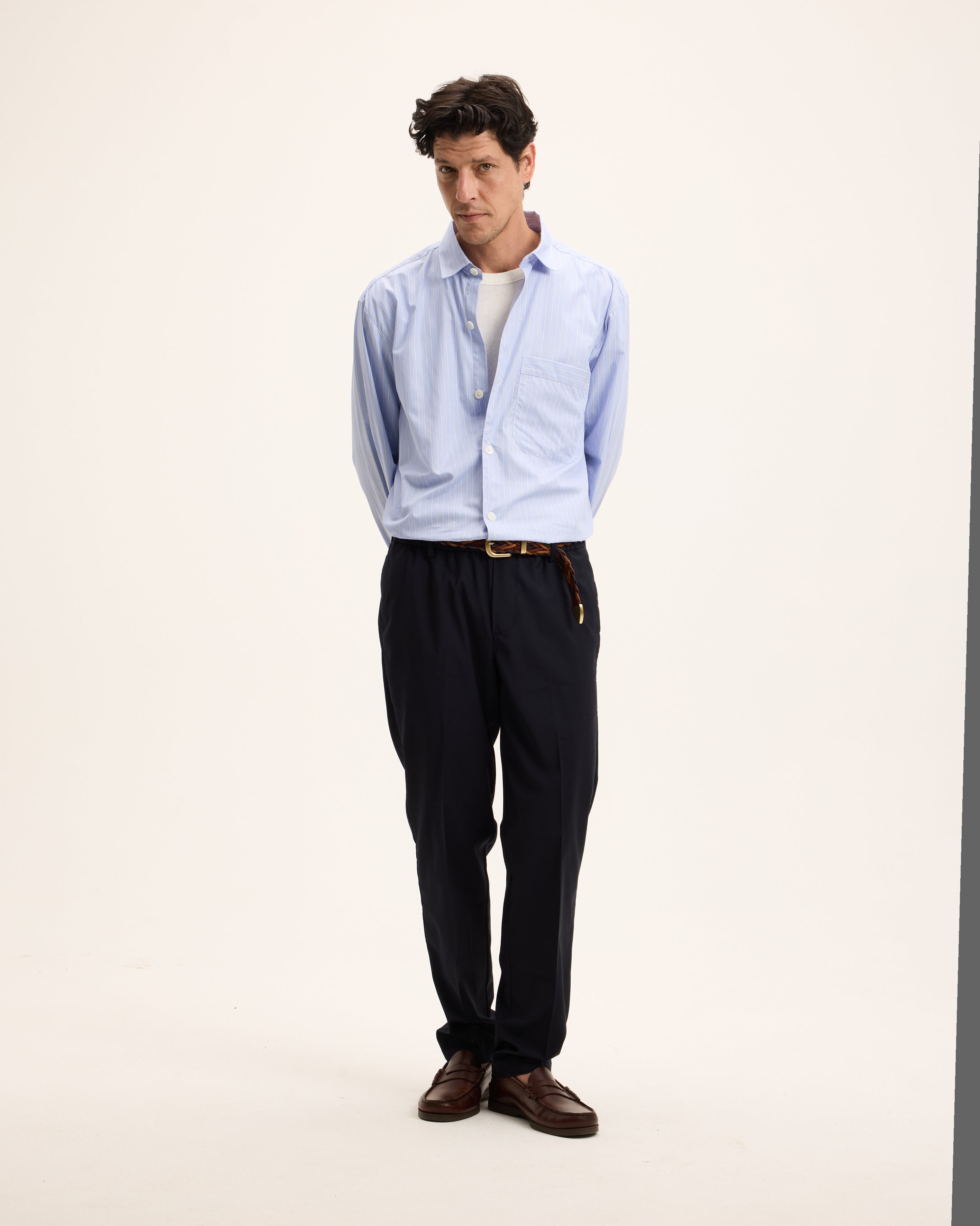 Goodpeople Sogood camicia righe azzurro cotone