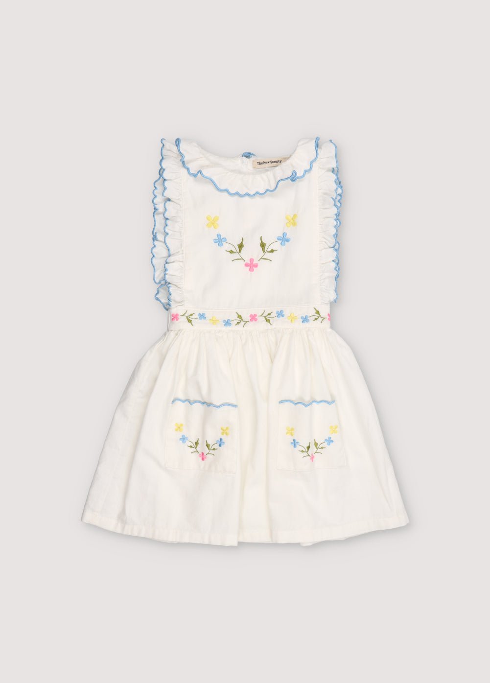 THE NEW SOCIETY Hermione vestito bianco ricamo cotone