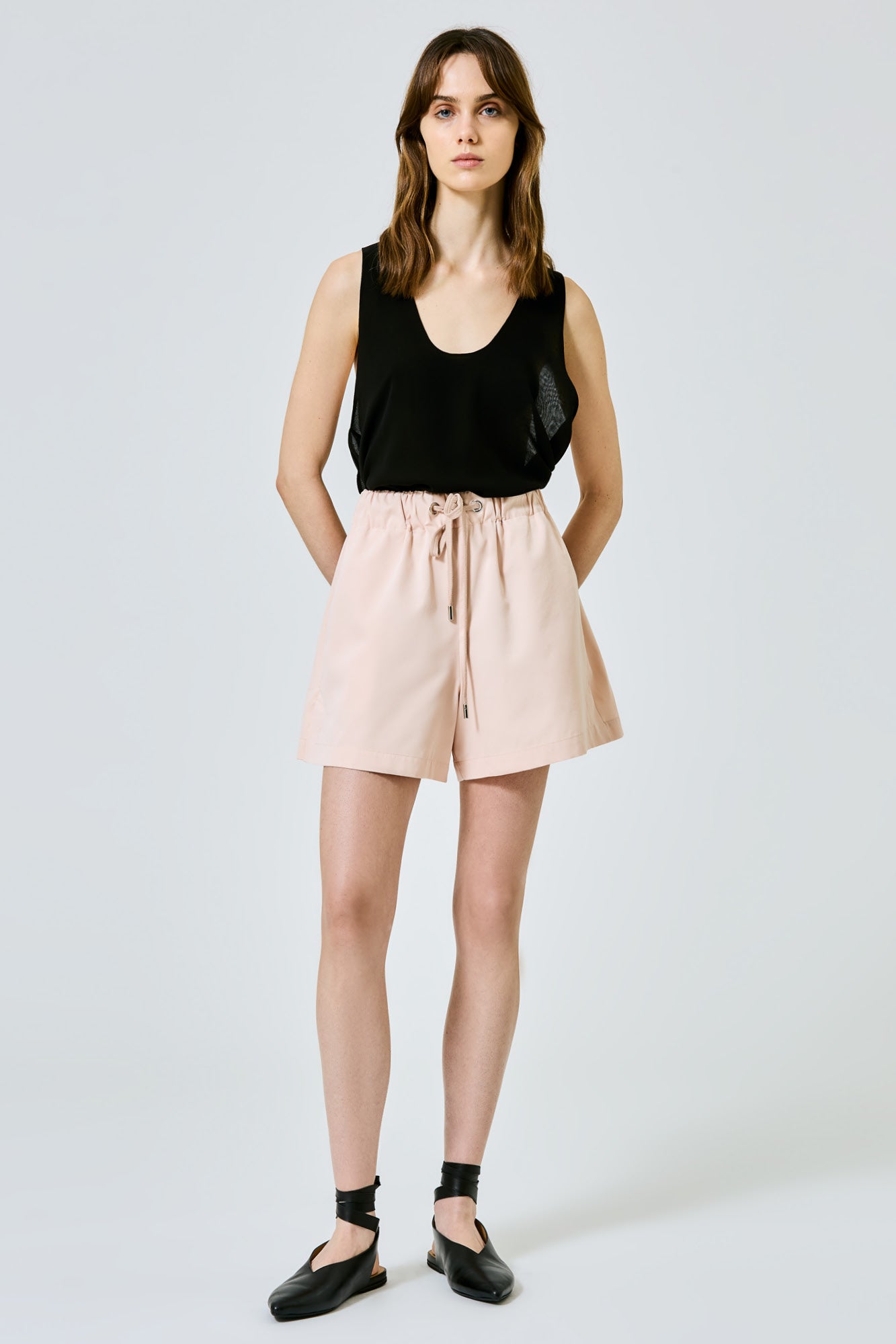 Sa Su Phi Valentina shorts in cotone e seta rosa