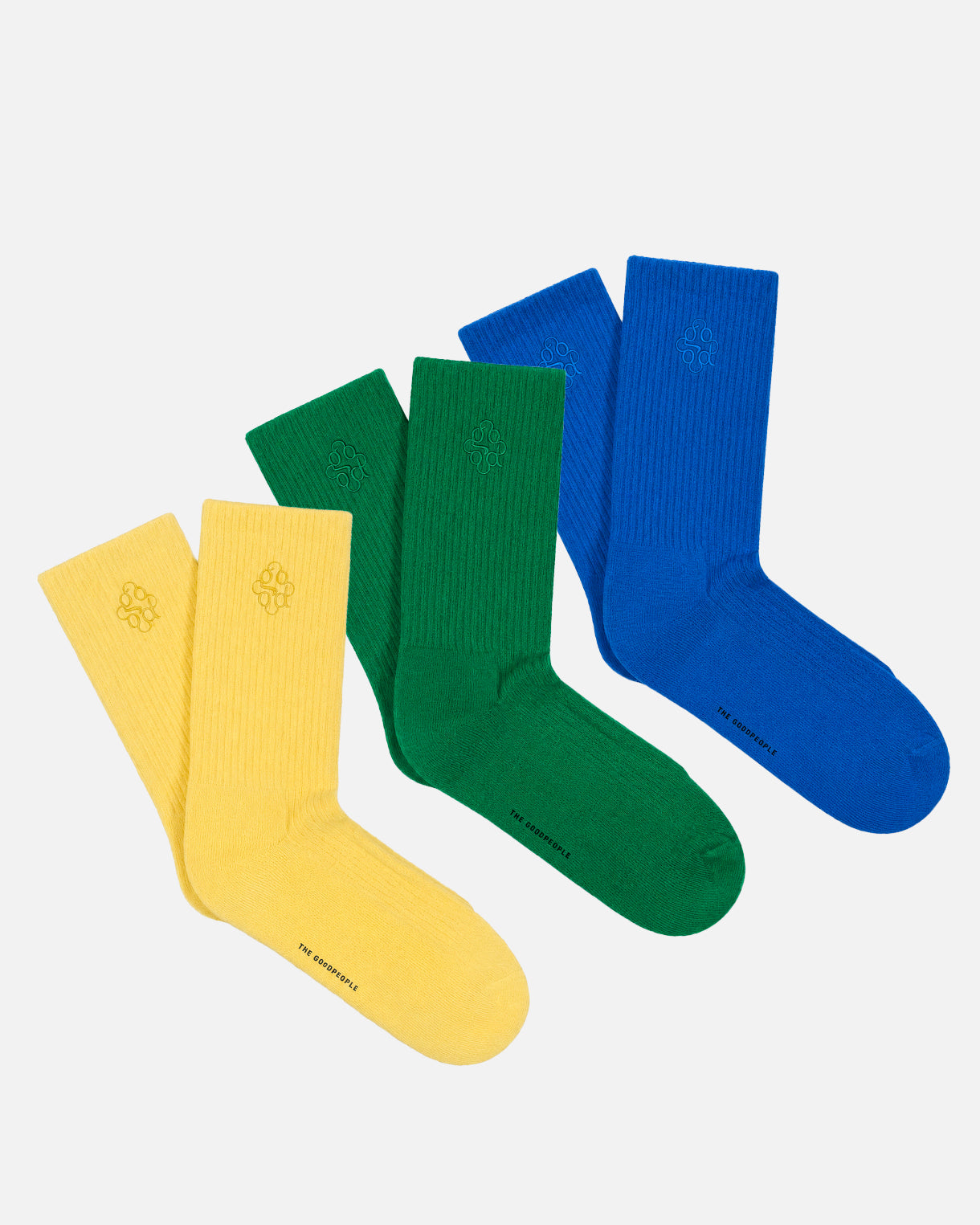 GOODPEOPLE Signature calzini color block 3 paia cotone