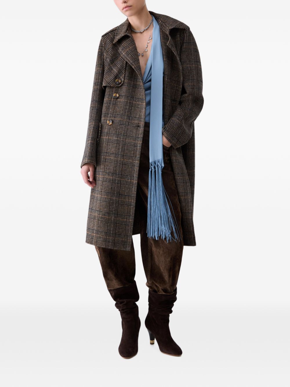 Liu Jo White WF6006T677A cappotto donna camel check