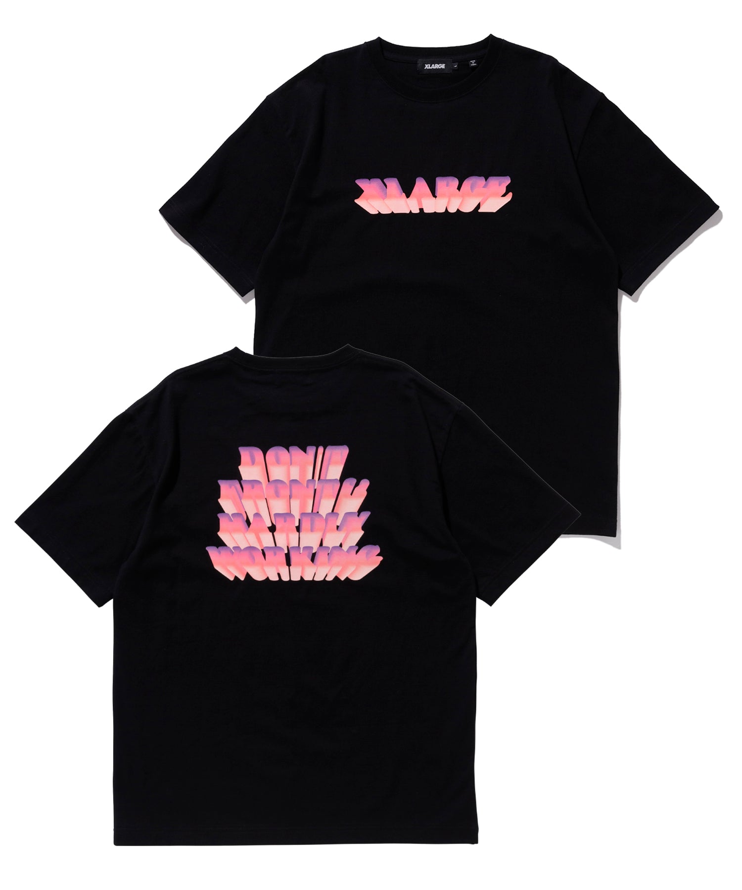 X-Large Gradation 3D Logo maglietta bianca cotone