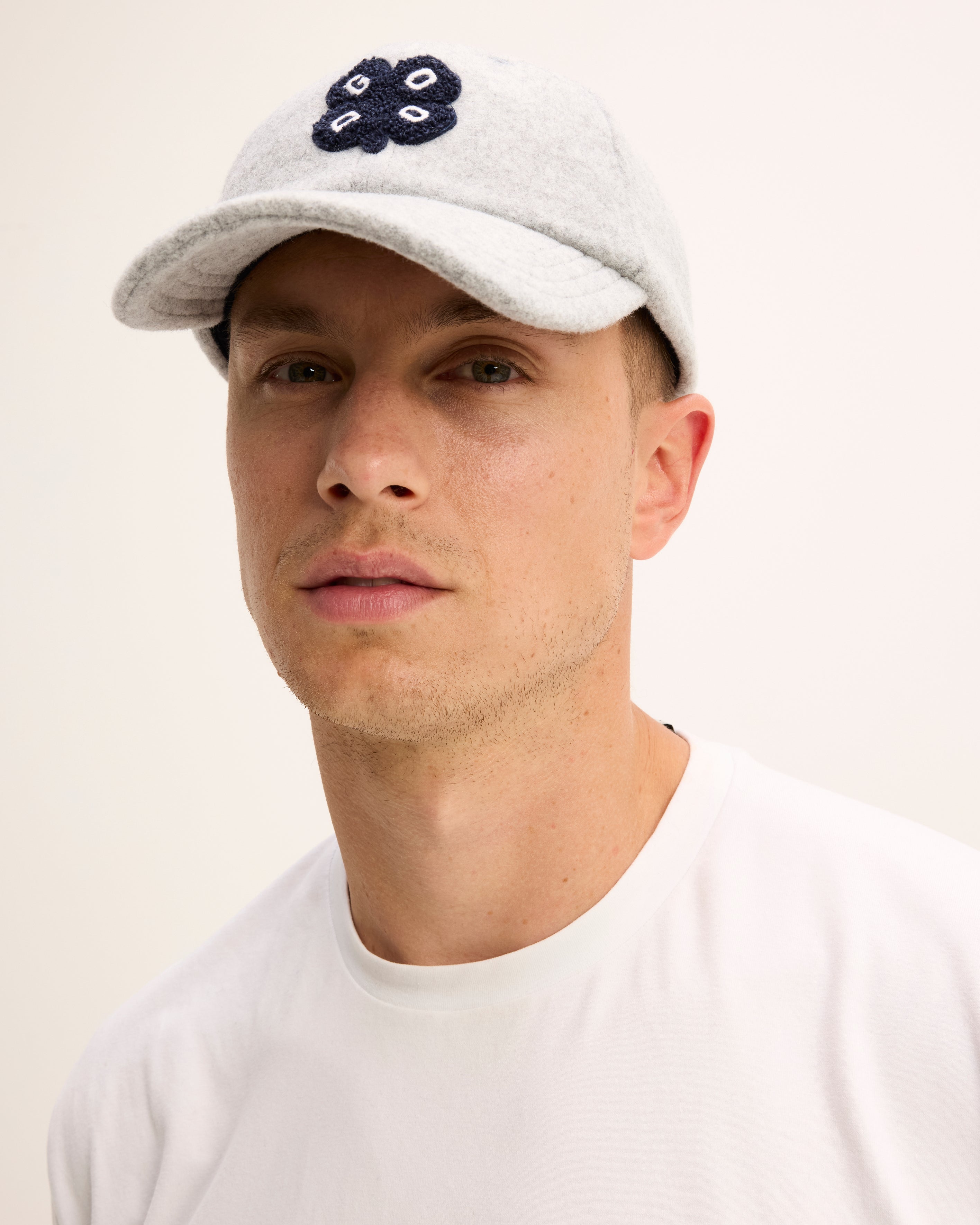 GOODPEOPLE Wool Cap berretto lana grigio melange