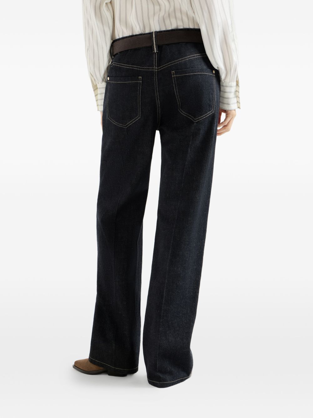 Brunello Cucinelli ML134P4108 pantaloni blu donna