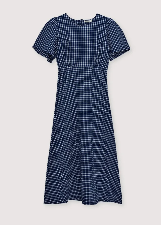 The New Society Jasmine Summer Midnight Checks vestito lungo cotone