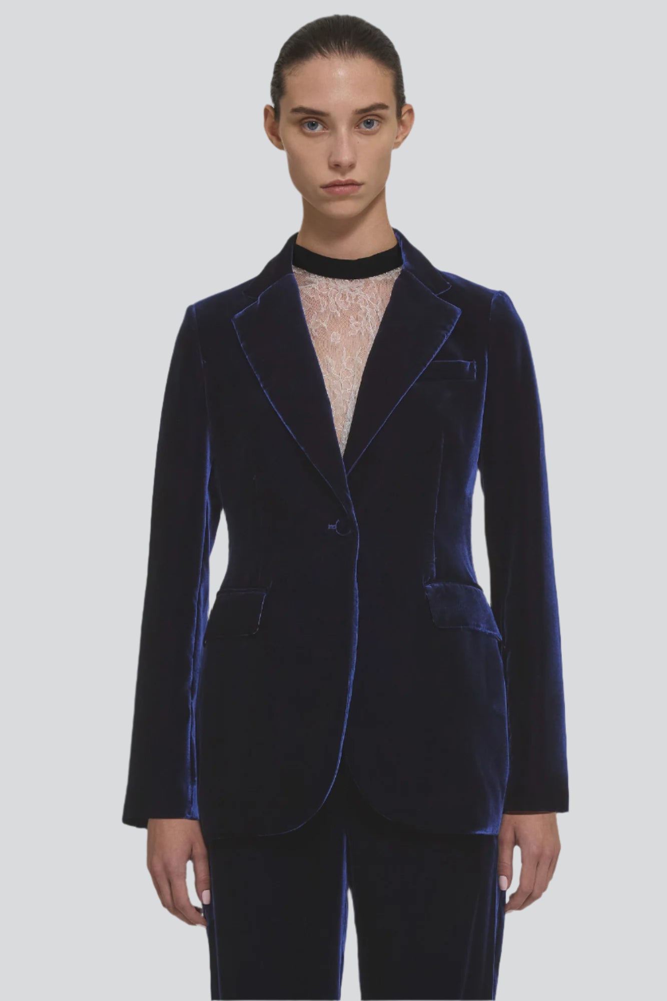 Sa Su Phi Andrea Giacca Velluto Blu Donna