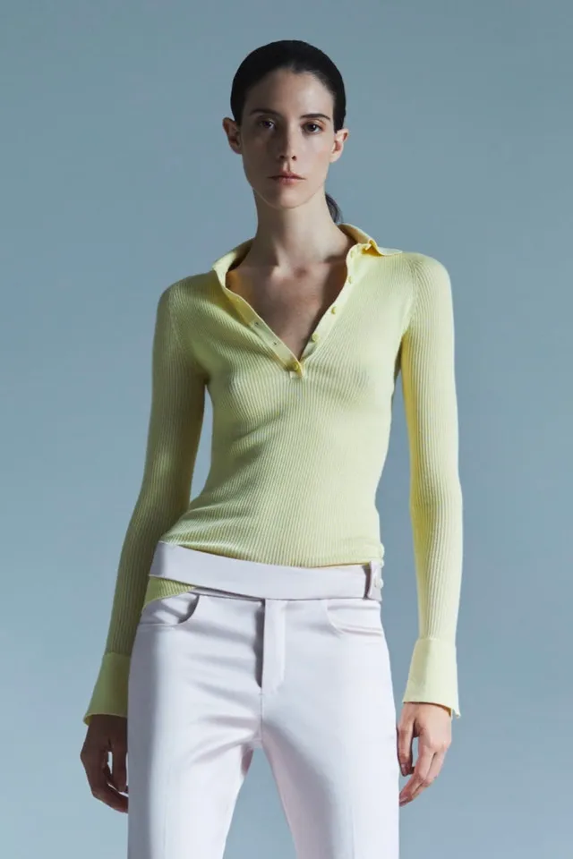 Sa Su Phi Jaipur Polo Coste Cashmere Gialla