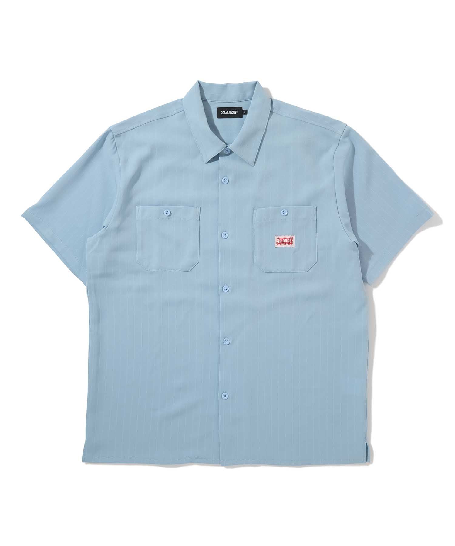 X-Large S/S Stripe Work camicia a righe nero