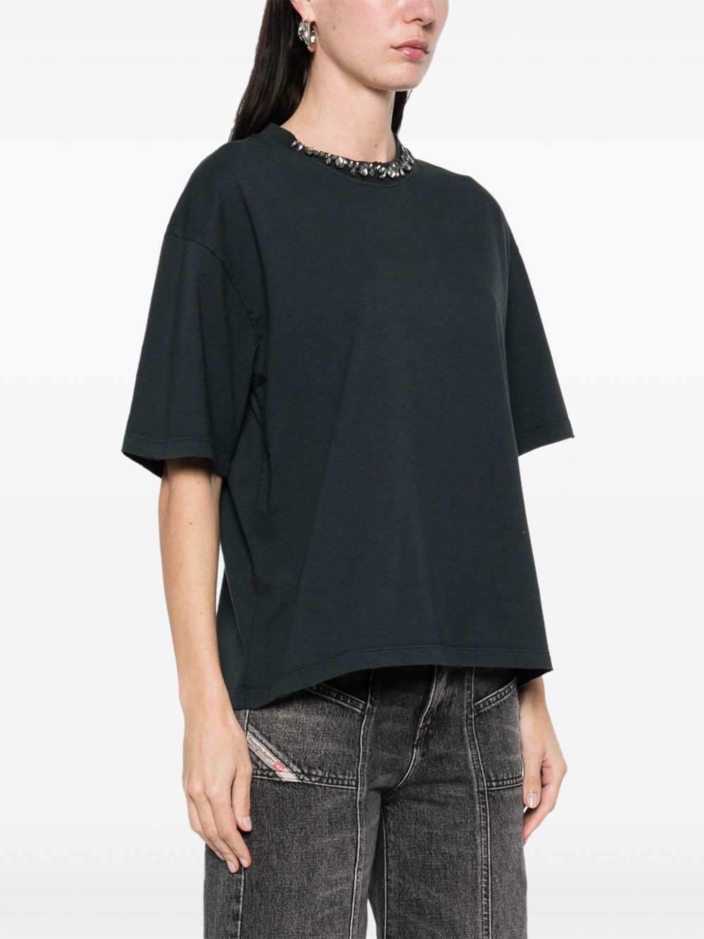 Golden Goose GWP01874 t-shirt donna washed black