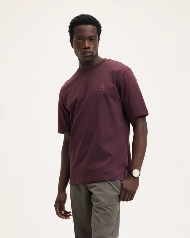 GOODPEOPLE Tommy Signature t-shirt cotone bordeaux