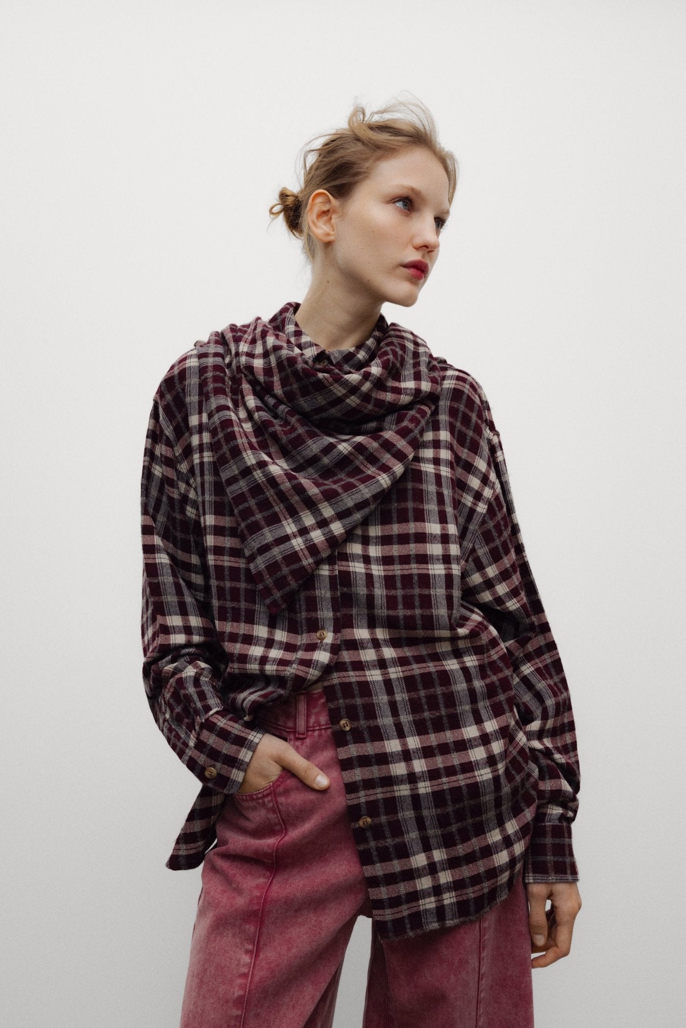 The New Society Ember Shirt camicia donna a quadri lana