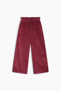 The New Society Dree pantalone bimba Rumba Red velluto