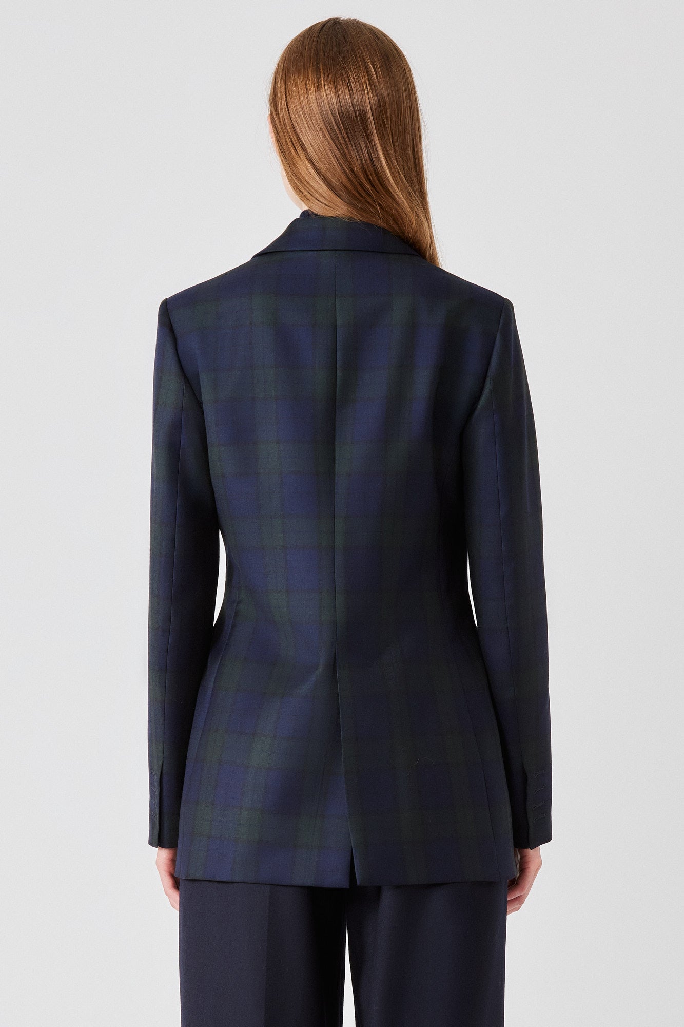 Sa Su Phi Andrea giacca tartan avorio in lana