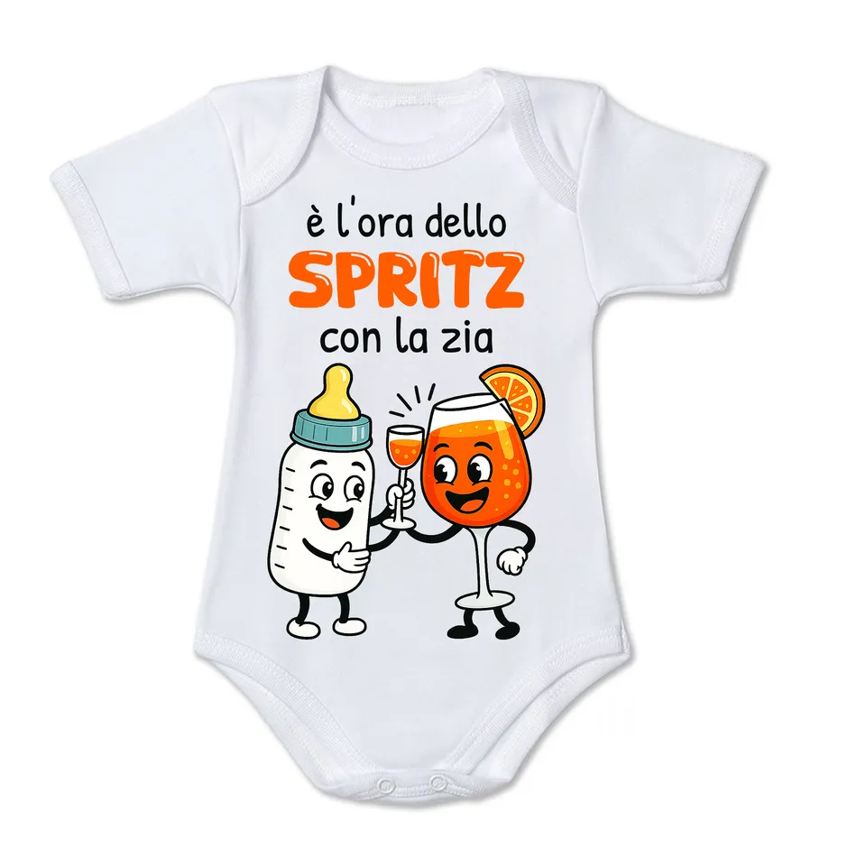 Mr. Gadgets Spritz Zii body neonato cotone manica corta