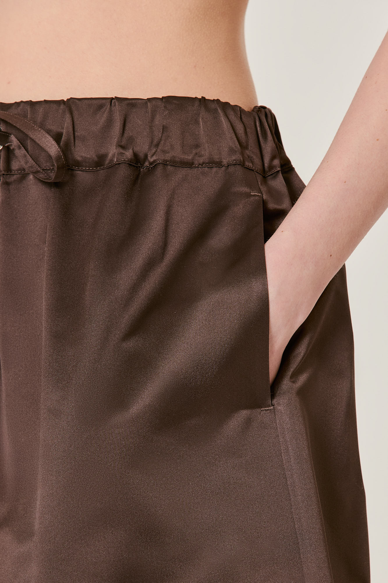 Sa Su Phi Valentina shorts duchesse seta marrone