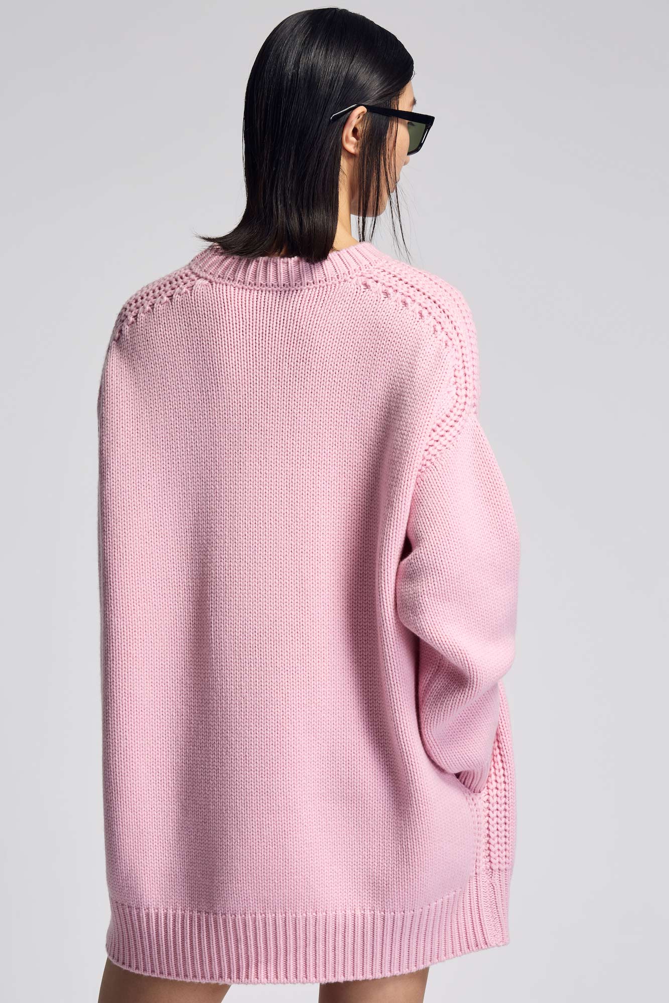 Sa Su Phi Giorgia abito cashmere rosa scollo rotondo