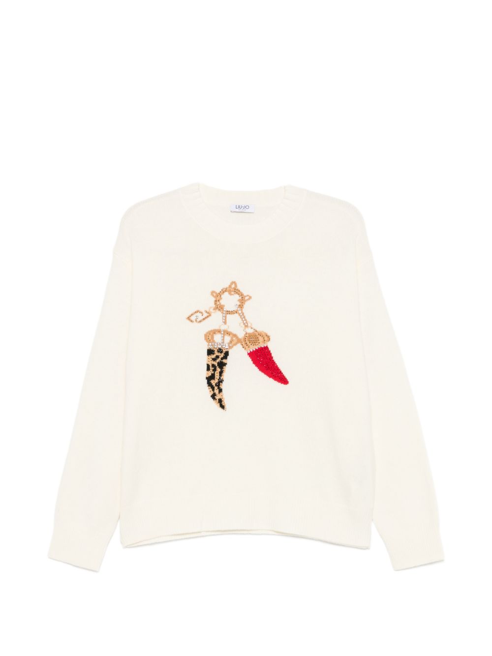 Liu Jo White WF6457MS009 maglia lana bianca