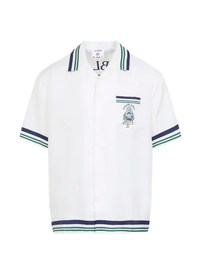 Casablanca M-PF26-SH-003-01 Hotel Emblem Camicia Bianca