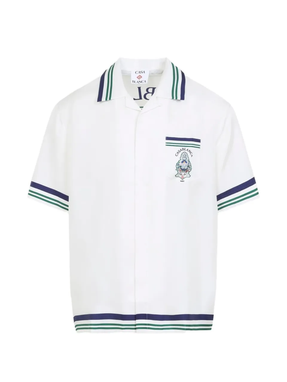 Casablanca M-PF26-SH-003-01 Hotel Emblem Camicia Bianca