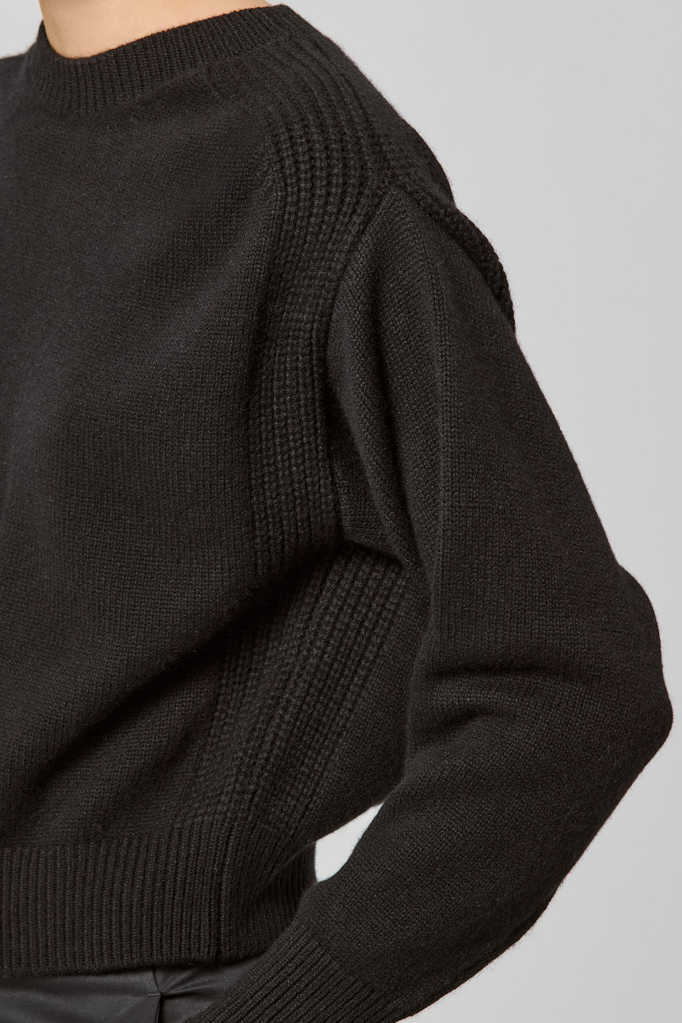 Sa Su Phi maglione girocollo nero cashmere leggero