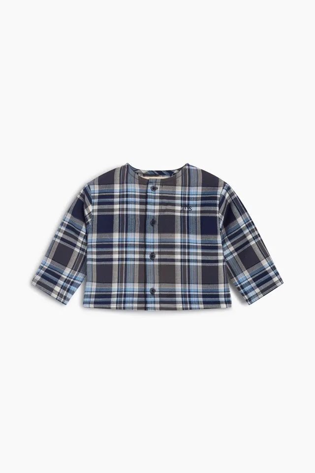 The New Society Dallas camicia neonato quadri cotone