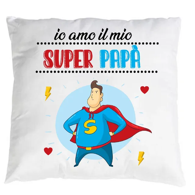 Mr. Gadgets Super Papà cuscino 40x40 sfoderabile