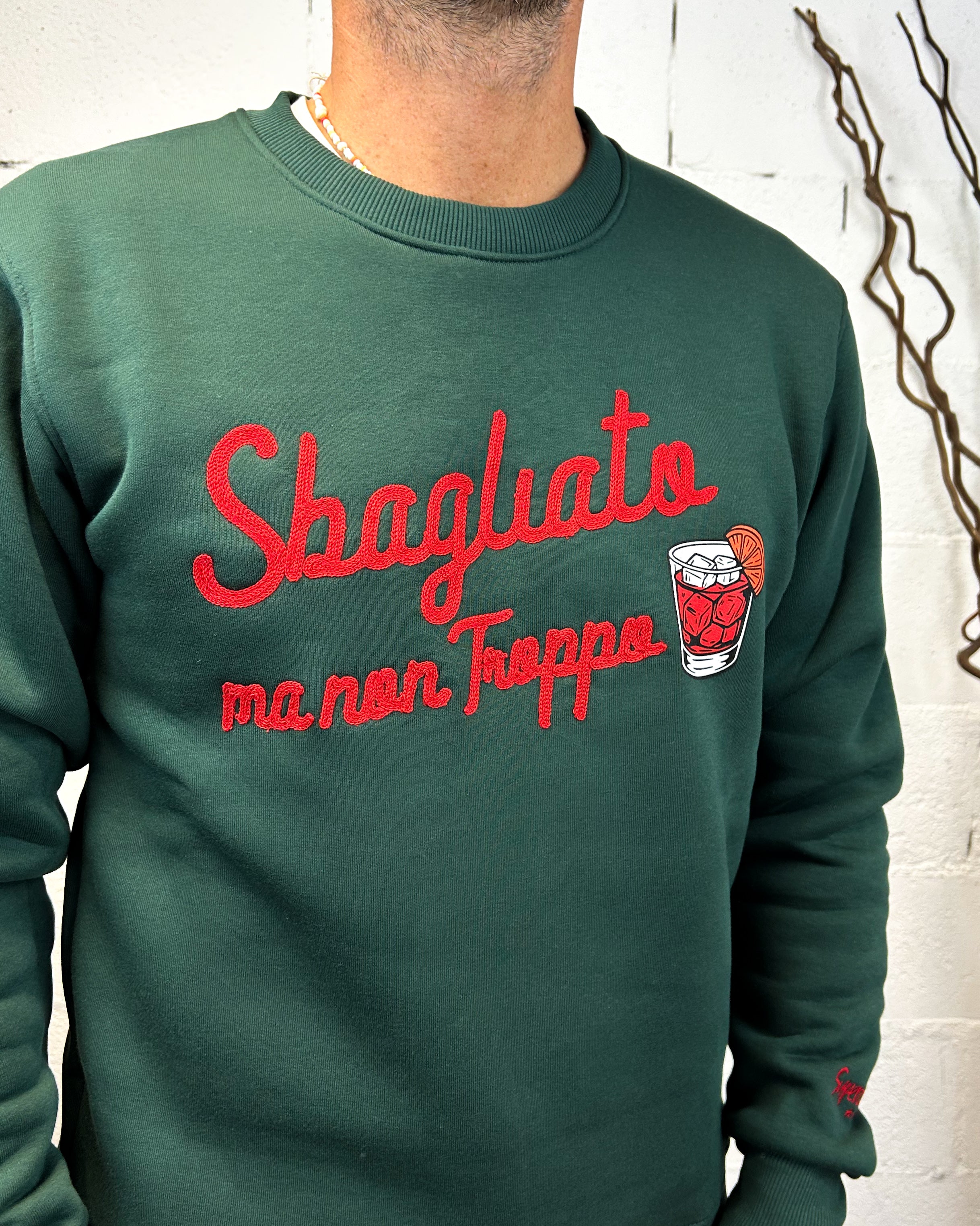ONLYONE SUPERCULTURE Sbagliato felpa verde bosco