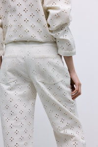 The New Society Camelia pantaloni donna ricamati cotone