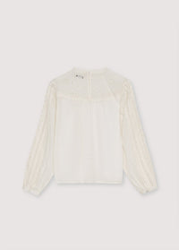 The New Society Dahlia camicetta Moonlight White cotone