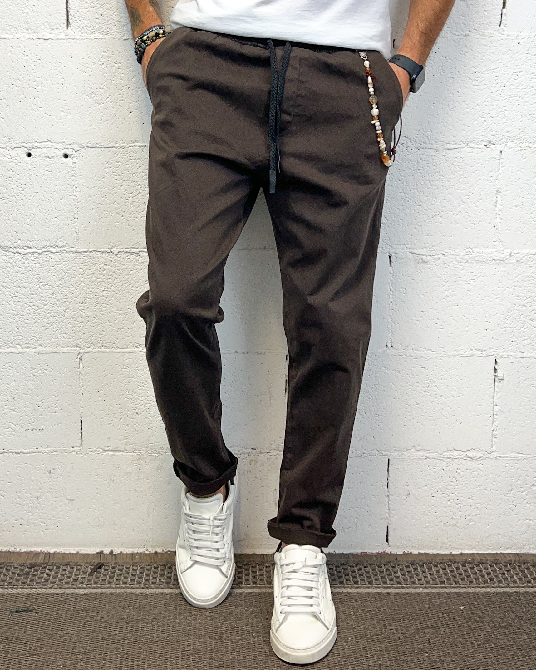 ONLYONE OVER-D Pantalaccio Denim pantalone moro taglia vera