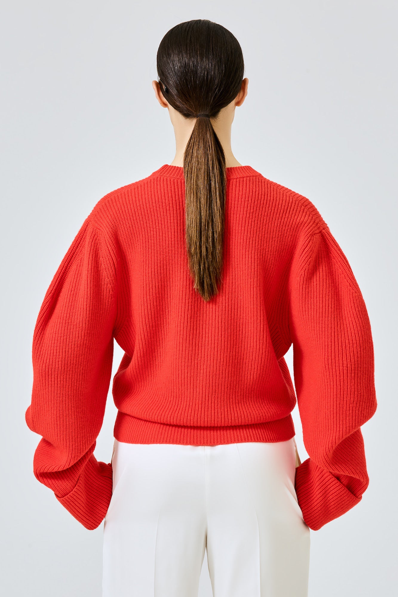 Sa Su Phi maglione cashmere doppio polsino rosso
