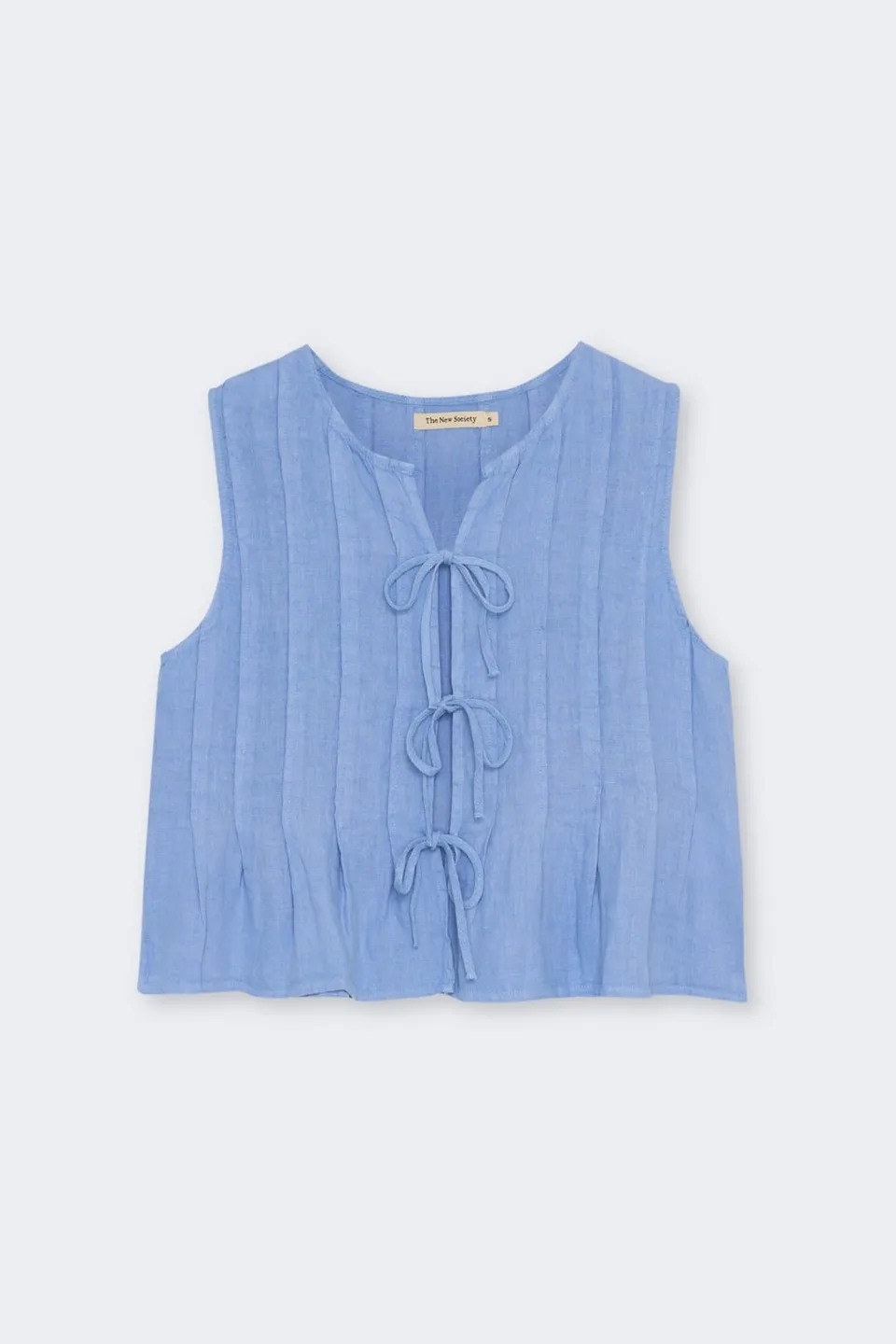 The New Society Melissa camicia lino donna blu vista