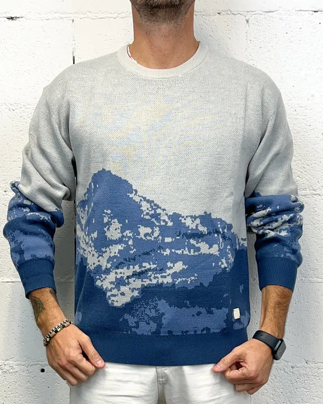 Gianni Lupo Fantasy maglione azzurro regolare
