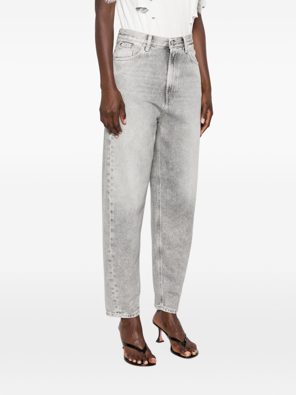 Dondup DP784 jeans donna grigio topo
