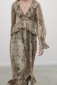 The New Society Isley vestito donna pitonato viscosa