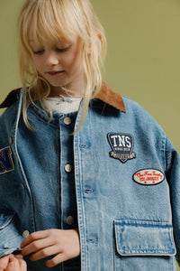 THE NEW SOCIETY Ridge Jacket giacca denim trapuntata