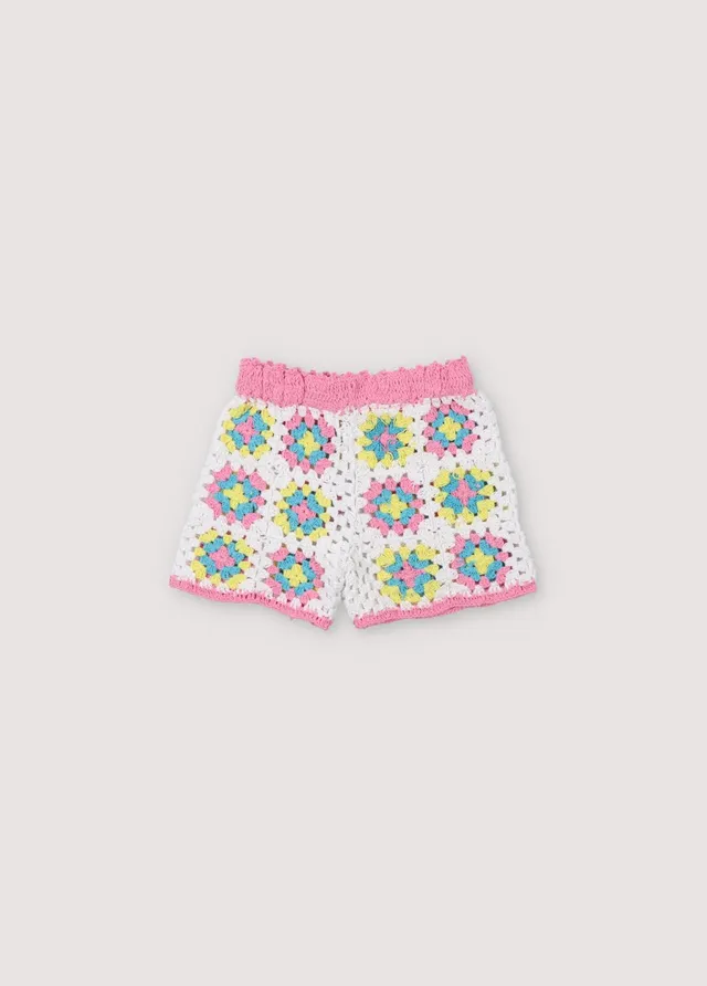 The New Society Nikaia pantaloncini neonato uncinetto 6 mesi