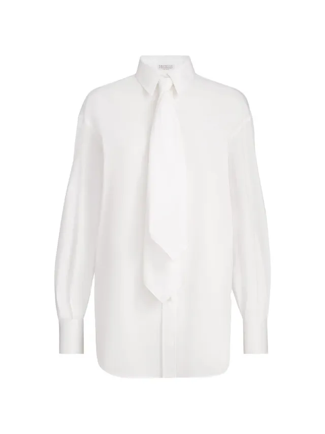 Brunello Cucinelli M0091M3A56 camicia bianca donna