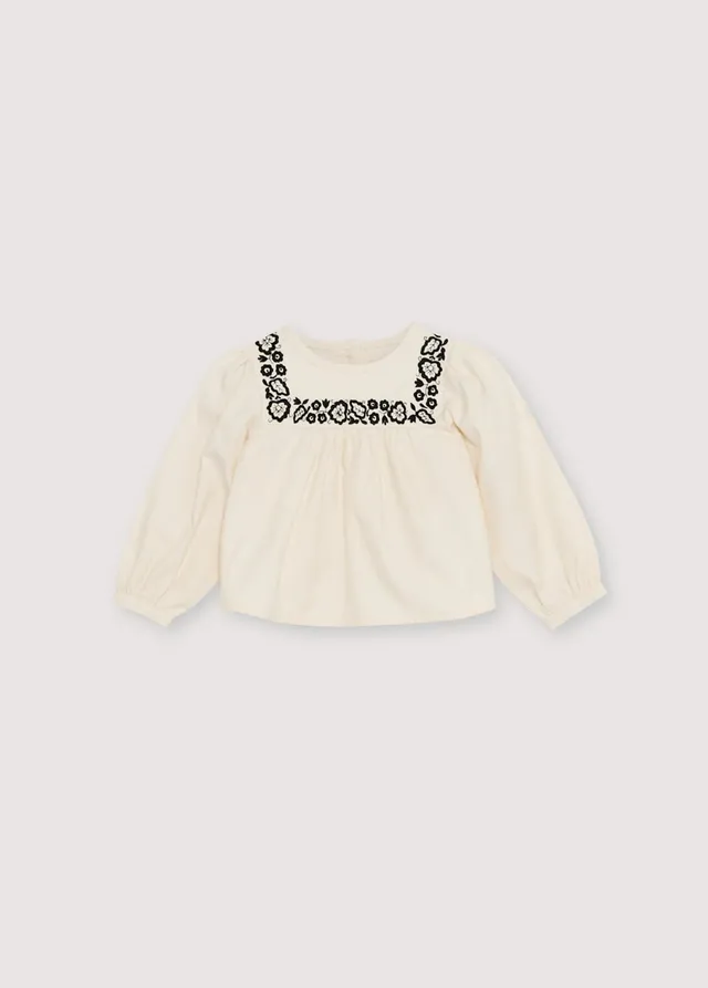 The New Society Tamara camicetta baby cotone bianco
