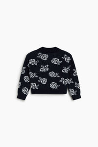 The New Society Fleckers cardigan neonato floreale lana