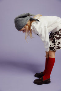 The New Society Dakota gonna bimba Cow Print denim cotone
