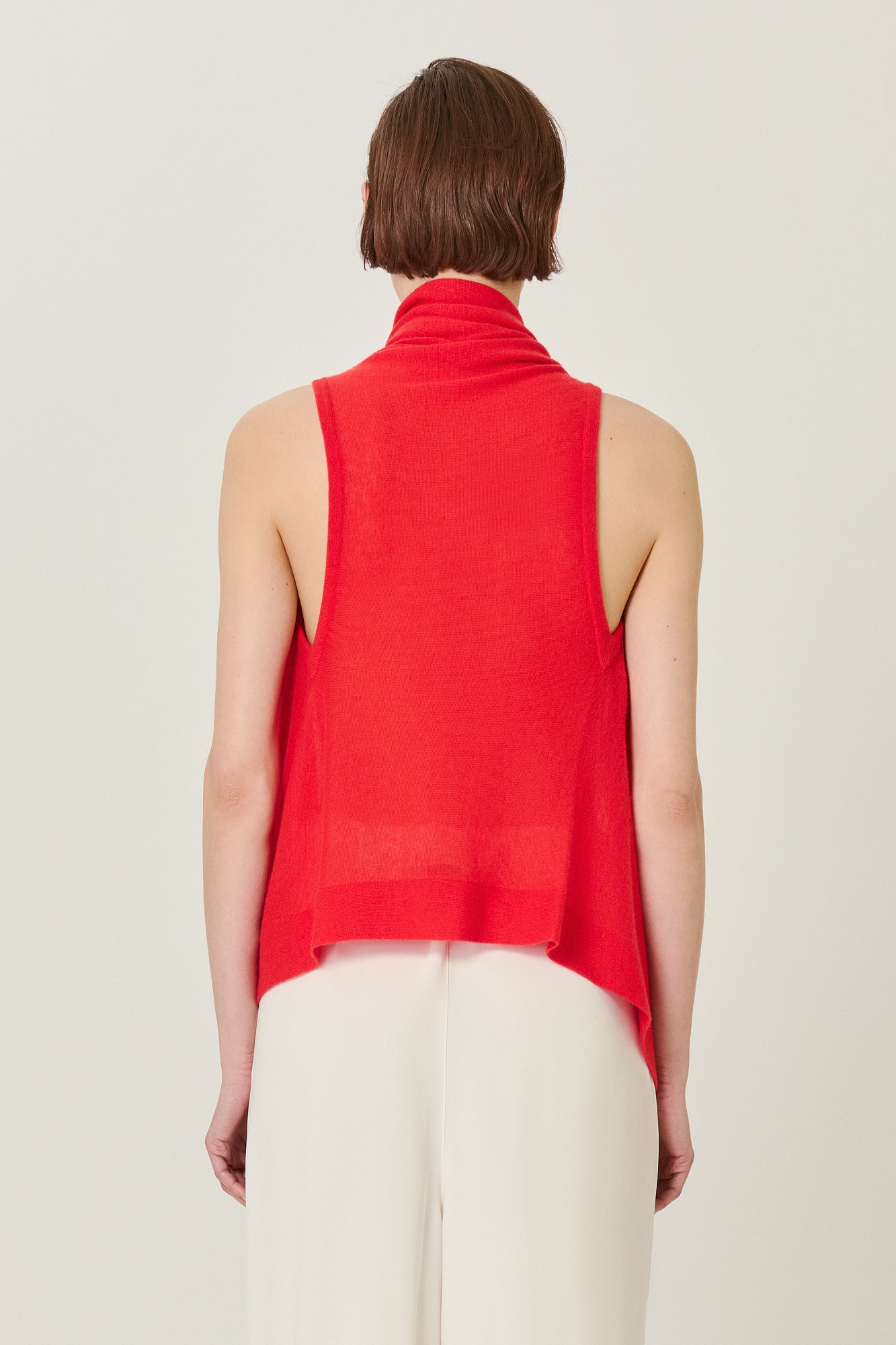 Sa Su Phi cardigan poncho cashmere seta avorio