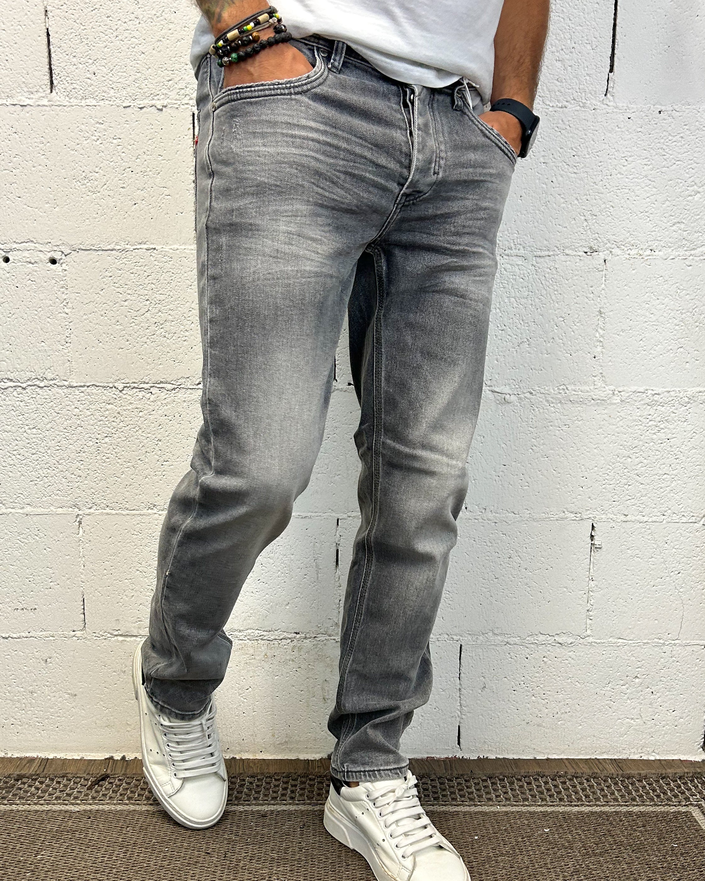 Over-D Luis jeans regular fit grigio