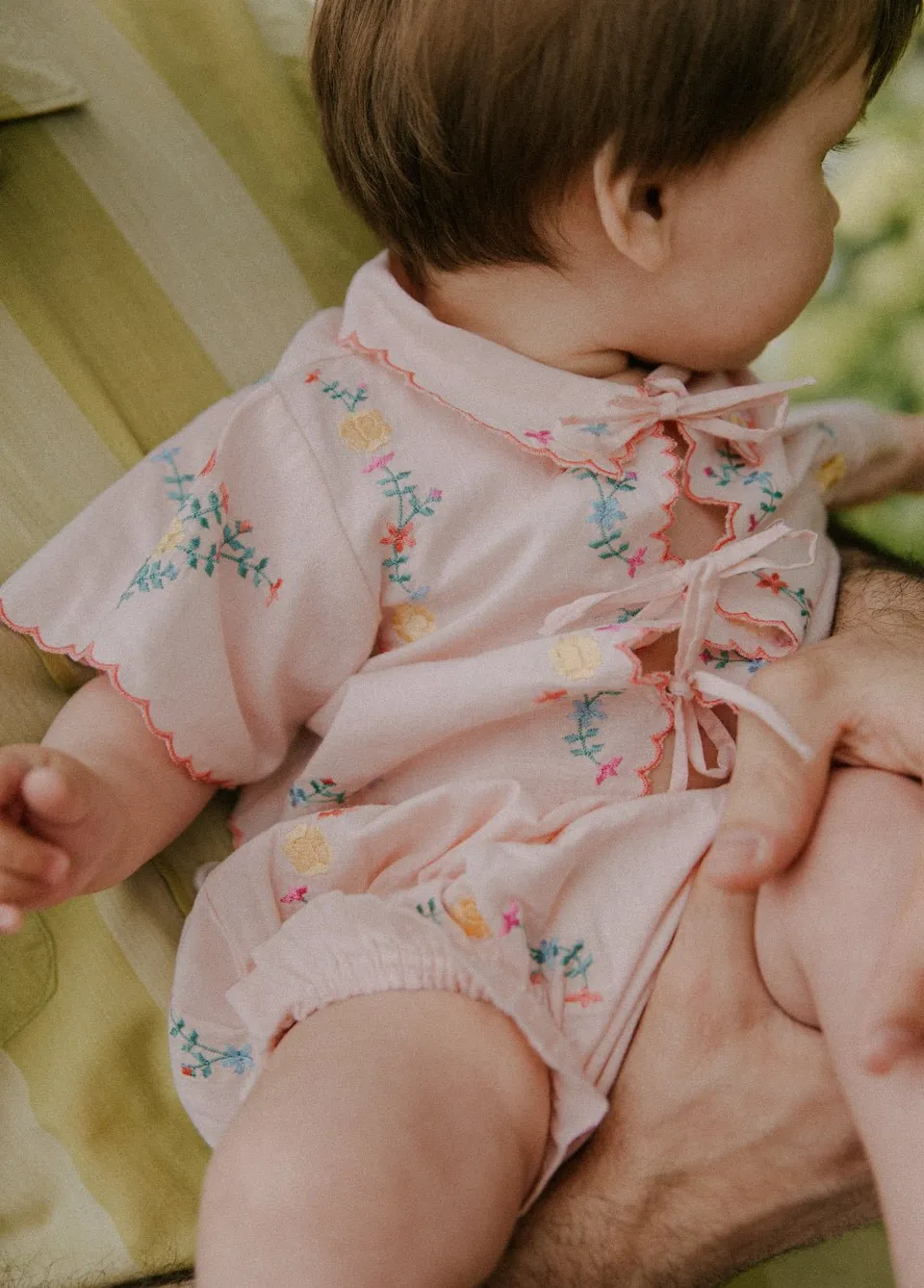 The New Society Orchid camicia neonata rosa ricamo cotone