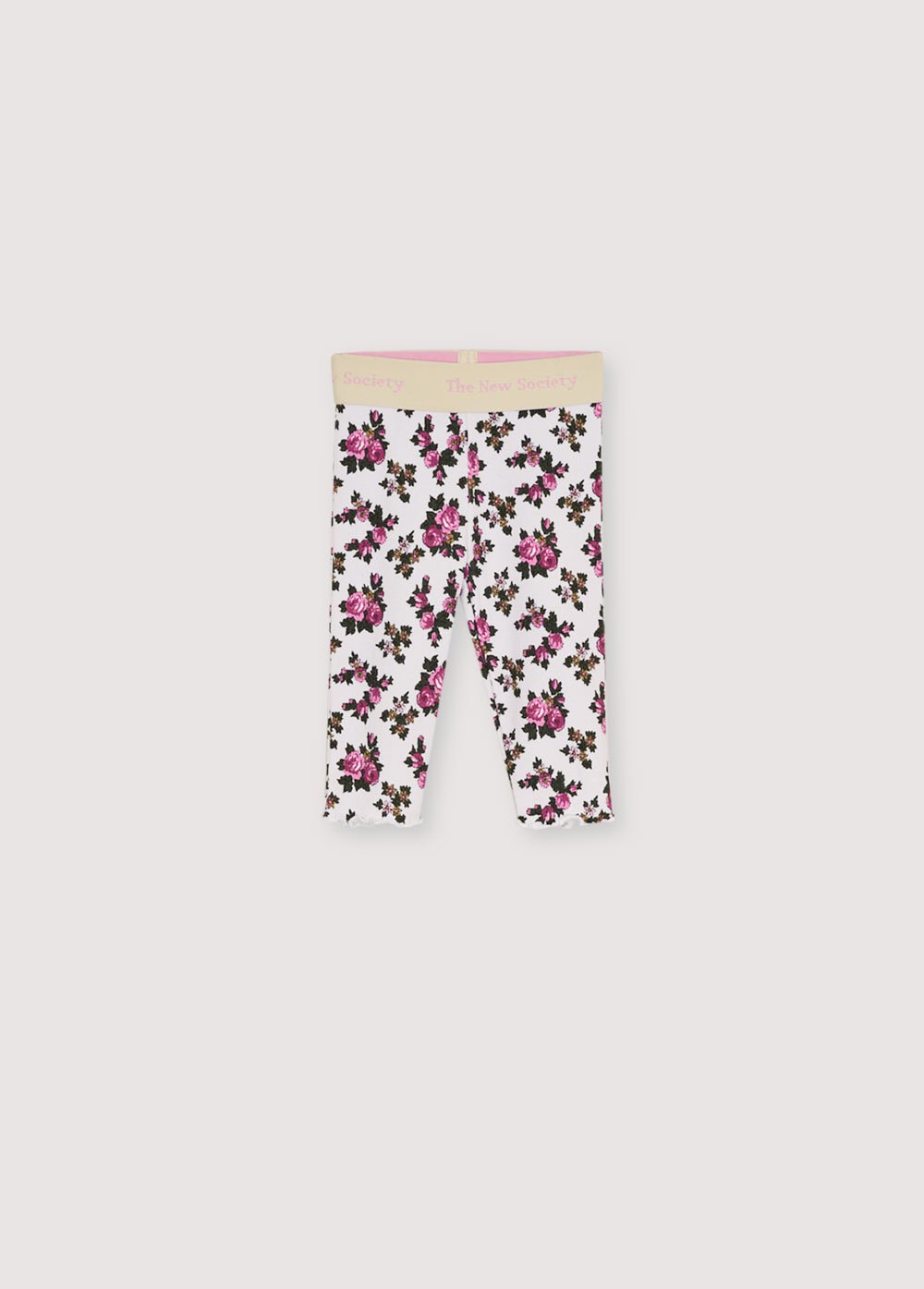The New Society Rib Baby Elyse Print leggings neonata fiori cotone